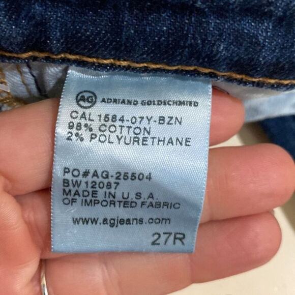 AG Adriano Goldschmied x Alexa Chung Jeans Skinny Medium Wash Blue Denim Size 27 - Picture 6 of 10